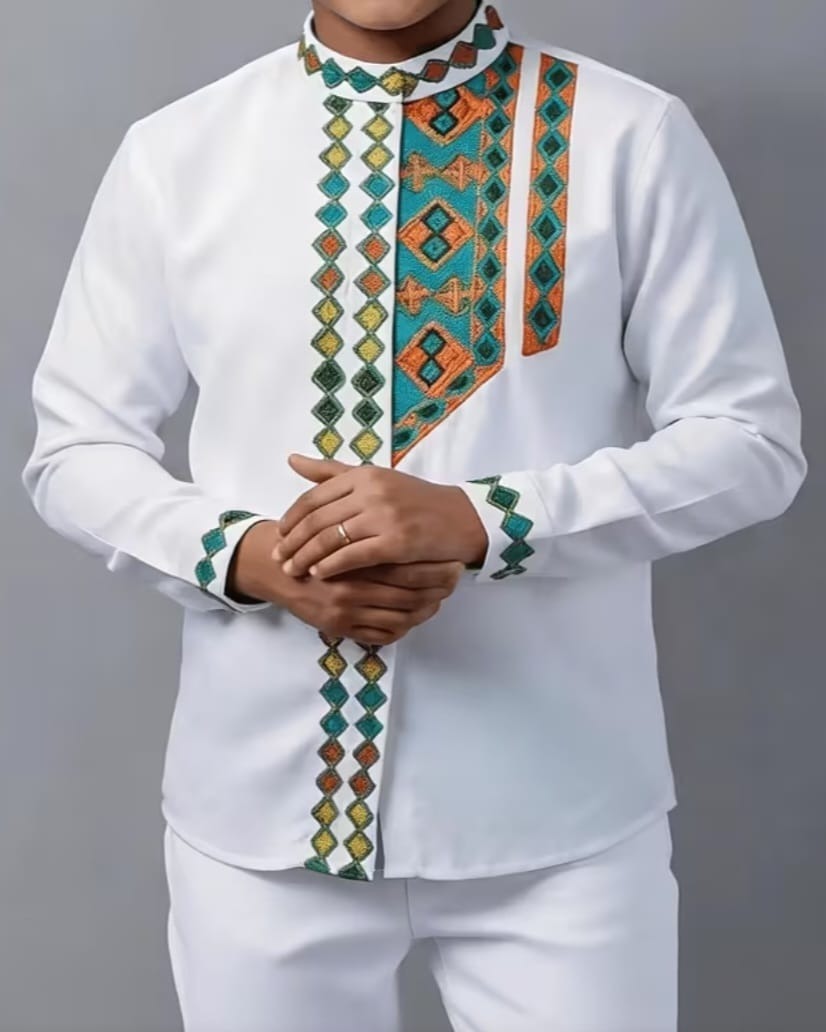 Classic traditional flower boy embroidered top &down